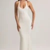Robe longue à dos nu en modal Hallie, blanche Robe longue à dos nu en modal Hallie, blanche
