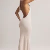 Robe longue à dos nu en modal Hallie à imprimé rayé Robe longue à dos nu en modal Hallie à imprimé rayé