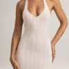 Robe longue à dos nu en modal Hallie à imprimé rayé Robe longue à dos nu en modal Hallie à imprimé rayé