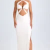 Robe longue à dos nu et fronces Kalyani, couleur blanche Robe longue à dos nu et fronces Kalyani, couleur blanche
