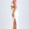 Robe longue à dos nu et fronces Kalyani, couleur blanche Robe longue à dos nu et fronces Kalyani, couleur blanche