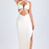 Robe longue à dos nu et fronces Kalyani, couleur blanche Robe longue à dos nu et fronces Kalyani, couleur blanche