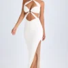 Robe longue à dos nu et fronces Kalyani, couleur blanche Robe longue à dos nu et fronces Kalyani, couleur blanche