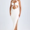 Robe longue à dos nu et fronces Kalyani, couleur blanche Robe longue à dos nu et fronces Kalyani, couleur blanche