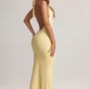 Robe longue à dos nu Hallie en modal, couleur Lemon Sherbet Robe longue à dos nu Hallie en modal, couleur Lemon Sherbet