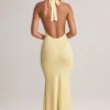Robe longue à dos nu Hallie en modal, couleur Lemon Sherbet Robe longue à dos nu Hallie en modal, couleur Lemon Sherbet