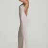 Robe longue dos nu à ornements Duhamel en blanc Robe longue dos nu à ornements Duhamel en blanc