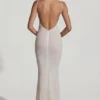 Robe longue dos nu à ornements Duhamel en blanc Robe longue dos nu à ornements Duhamel en blanc