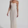 Robe longue dos nu à ornements Duhamel en blanc Robe longue dos nu à ornements Duhamel en blanc