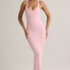 Robe longue Imelda en modal à dos nageur, couleur rose pâle Robe longue Imelda en modal à dos nageur, couleur rose pâle