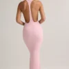 Robe longue Imelda en modal à dos nageur, couleur rose pâle Robe longue Imelda en modal à dos nageur, couleur rose pâle