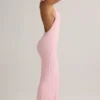 Robe longue Imelda en modal à dos nageur, couleur rose pâle Robe longue Imelda en modal à dos nageur, couleur rose pâle
