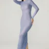 Robe longue à manches longues Yasmin ornée, couleur bleue Robe longue à manches longues Yasmin ornée, couleur bleue