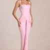 Robe longue Nayeli à encolure carrée et fronces, rose pâle Robe longue Nayeli à encolure carrée et fronces, rose pâle