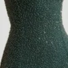 Robe longue sans bretelles à col bénitier et ornements La Rochette, vert émeraude Robe longue sans bretelles à col bénitier et ornements La Rochette, vert émeraude