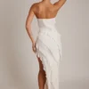 Robe longue à volants et bandeau Nevali, couleur ivoire Robe longue à volants et bandeau Nevali, couleur ivoire