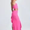 Robe longue à volants et découpes Acelynn en rose Lollipop Robe longue à volants et découpes Acelynn en rose Lollipop