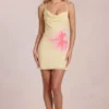 Robe Marielle en mousseline à imprimé floral jaune Robe Marielle en mousseline à imprimé floral jaune