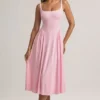 Robe mi-longue A-line en modal Aireen, rose pastel Robe mi-longue A-line en modal Aireen, rose pastel