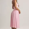 Robe mi-longue A-line en modal Aireen, rose pastel Robe mi-longue A-line en modal Aireen, rose pastel