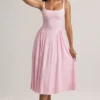 Robe mi-longue A-line en modal Aireen, rose pastel Robe mi-longue A-line en modal Aireen, rose pastel