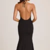 Robe mi-longue à dos nu en modal Karissa, noire Robe mi-longue à dos nu en modal Karissa, noire