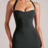 Robe mi-longue à dos nu Landen en noir