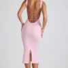 Robe mi-longue Navi en modal avec bordure en dentelle, rose pâle Robe mi-longue Navi en modal avec bordure en dentelle, rose pâle