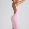 Robe mi-longue Navi en modal avec bordure en dentelle, rose pâle Robe mi-longue Navi en modal avec bordure en dentelle, rose pâle