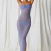 Robe midi bandeau froncée Papeete en violet lavande Robe midi bandeau froncée Papeete en violet lavande