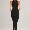 Robe midi moulante à encolure carrée Ainslee en modal, couleur noire Robe midi moulante à encolure carrée Ainslee en modal, couleur noire