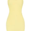 Robe mini bandeau en maille transparente Intimates, couleur jaune Robe mini bandeau en maille transparente Intimates, couleur jaune