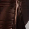 Robe Nasira en jersey métallisé à découpes, couleur cuivre bronze Robe Nasira en jersey métallisé à découpes, couleur cuivre bronze