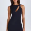 Robe Parina à découpes torsadées en noir Robe Parina à découpes torsadées en noir