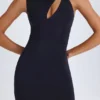 Robe Parina à découpes torsadées en noir Robe Parina à découpes torsadées en noir