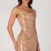 Robe Rania à découpes et ornements dorés Robe Rania à découpes et ornements dorés