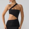 Robe Shyla en jersey moulant froncé avec découpes, couleur noir Robe Shyla en jersey moulant froncé avec découpes, couleur noir