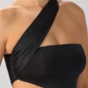 Robe Shyla en jersey moulant froncé avec découpes, couleur noir Robe Shyla en jersey moulant froncé avec découpes, couleur noir