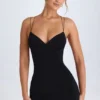 Robe Tesni à bretelles et dos nu, en noir Robe Tesni à bretelles et dos nu, en noir
