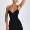 Robe Tesni à bretelles et dos nu, en noir Robe Tesni à bretelles et dos nu, en noir