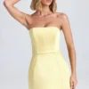 Robe tulipe structurée à bandeau Haisley, couleur sorbet citron
