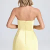 Robe tulipe structurée à bandeau Haisley, couleur sorbet citron