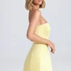 Robe tulipe structurée à bandeau Haisley, couleur sorbet citron