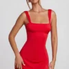 Robe Violetta à nouer dans le dos, rouge Robe Violetta à nouer dans le dos, rouge
