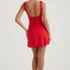 Robe Violetta à nouer dans le dos, rouge Robe Violetta à nouer dans le dos, rouge