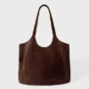 Sac cabas en daim couleur espresso Sac cabas en daim couleur espresso