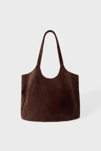 Sac cabas en daim couleur espresso Sac cabas en daim couleur espresso