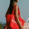 Sac fourre-tout en tissu éponge Velika, rouge vif Sac fourre-tout en tissu éponge Velika, rouge vif