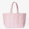 Sac fourre-tout matelassé imperméable rose poudré Sac fourre-tout matelassé imperméable rose poudré