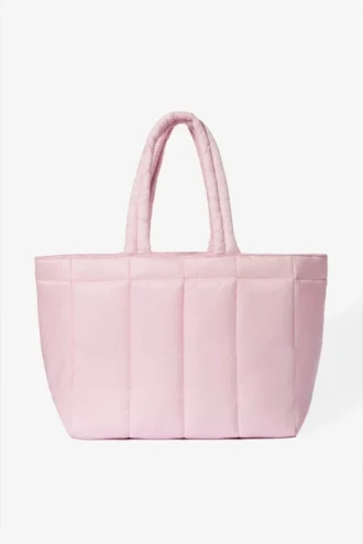 Sac fourre-tout matelassé imperméable rose poudré